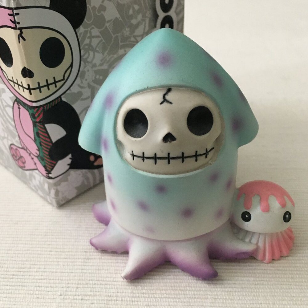 Furrybones Squeed 2012 Summit Collection Pink Octopus Skeleton Figurine Rare